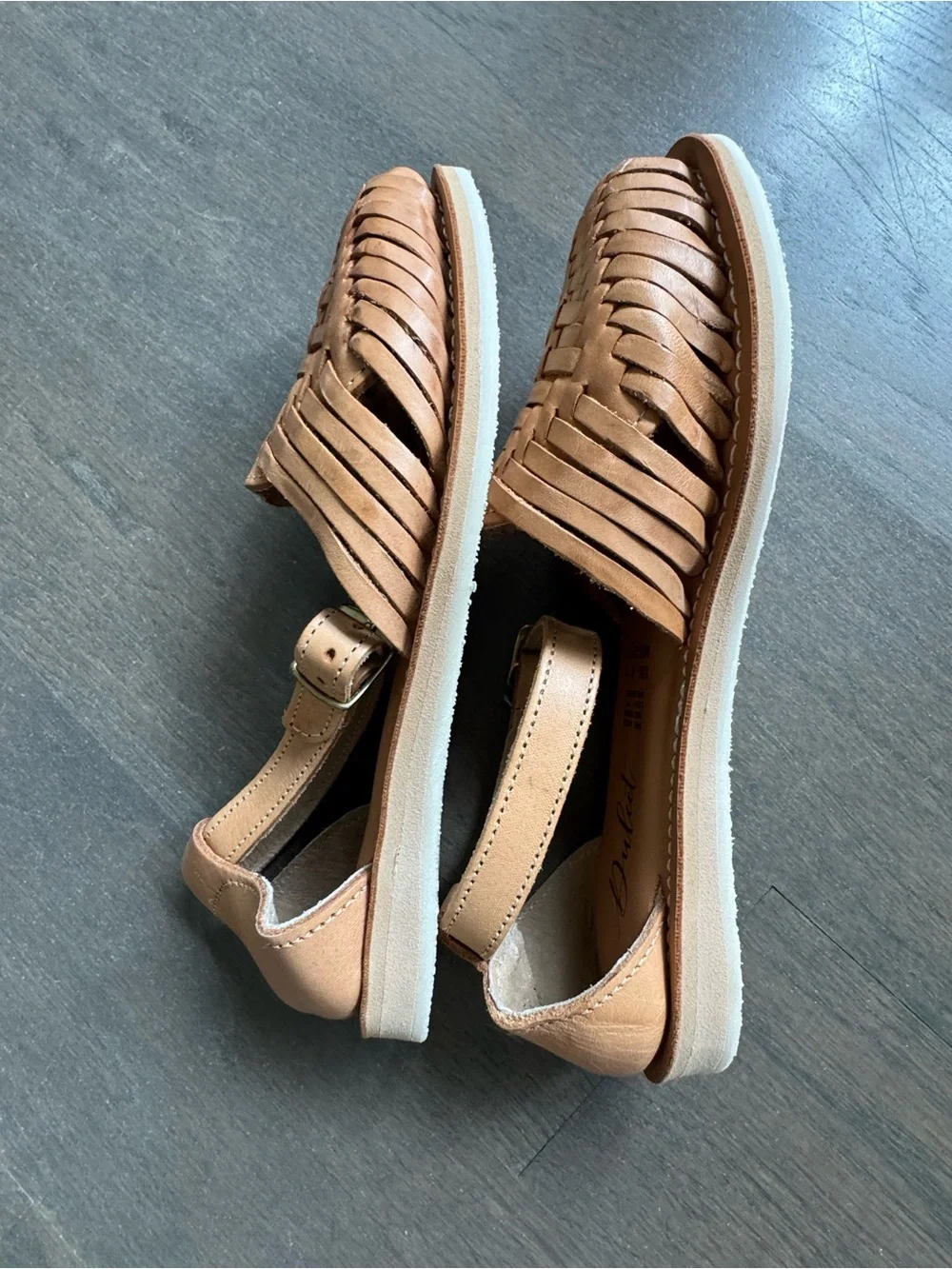 New No Box Womens Mexican Leather Huaraches Handmade Woven Sandals Size 8.5 - Picture 4 of 4